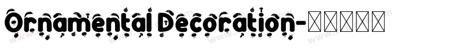 Ornamental Decoration字体转换
